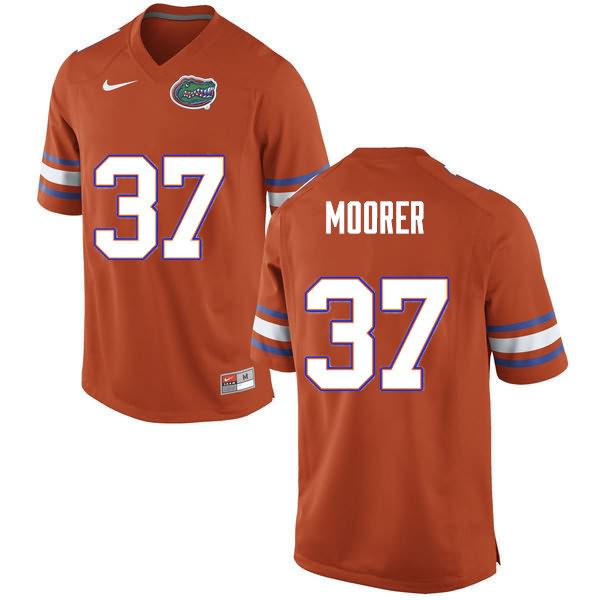 NCAA Florida Gators Patrick Moorer Men's #37 Nike Orange Stitched Authentic College Football Jersey MKG3264JR